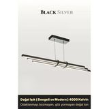 Cosmo Silver 4000K Lineer LED Sarkıt Avize – Kumandalı Dim Edilebilir – Aşağı Işık