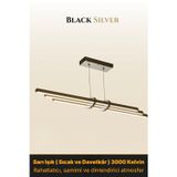Cosmo Silver Lineer LED Sarkıt Avize – Kumandalı Dim Edilebilir – Aşağı Işık