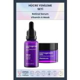 Cosmogenesis Labs Canlandırıcı Onarıcı Sıkılaştırıcı 30 ml Retinol Serum + 50 ml A Vitamini Maske Yaşlanma Karşıtı Set