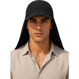 CosmoOutlet Siyah Lejyoner Şapka Uv Korumalı Ense Kapamalı Yazlık Unisex Outdoor - Standart