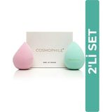 COSMOPHILE 2'li Ultra Soft Makyaj Süngeri - Kesik Uçlu Form + Damla Form