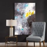 Cosmos Yağlı Boya Dokulu Tablo 75X100 Siyah Çerçeveli