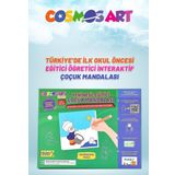 Cosmosart Çocuklar Için 4'lü 15*15 Cm Karton Kanvas Mandala - 6'lı Jumbo Kalem Hediyeli - Nasreddin Hoca