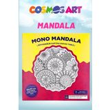 Cosmosart Karton Kanvas Mandala - Metal Çerçeve Görünümlü Tam Çiçek Boyama