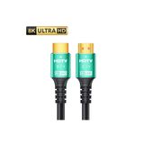 Cosmostech 8K HDMI 2.1V Kablo, 2 Metre, Yeşil, PS5/Xbox/TV/Monitor Uyumlu, Ultra HD Görüntü, Yüksek Hızlı Aktarım