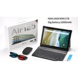 Cosmostech Air Tab U25 Pro Tablet, 10.1" Fhd Ekran, Android 13, 16GB Ram, 1tb Rom, 13MP 30MP Kamera, 10000MAH Pil, Klavye ve Mouse - RENK - Gri