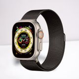 Cosmostech Akıllı Saat Watch için Uyumlu 42,44,45,49MM, 1/2/3/4/5/6/se/7/8/Ultra Metal Seri Kordon ve Kayışı Siyah