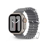 Cosmostech Akıllı Saat Watch için Uyumlu 42MM 44MM 45MM 49MM 1/2/3/4/5/6/se/7/8/ultra Akıllı Saat Silikon Kordon ve Kayışı Açık Gri