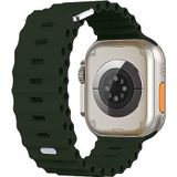 Cosmostech Akıllı Saat Watch için Uyumlu 42MM 44MM 45MM 49MM 1/2/3/4/5/6/se/7/8/ultra Akıllı Saat Silikon Kordon ve Kayışı Asker Yeşili