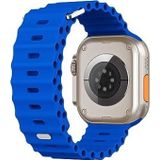 Cosmostech Akıllı Saat Watch için Uyumlu 42MM 44MM 45MM 49MM 1/2/3/4/5/6/se/7/8/ultra Akıllı Saat Silikon Kordon ve Kayışı Deep Blue