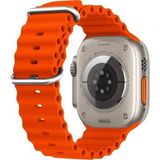 Cosmostech Akıllı Saat Watch için Uyumlu 42MM 44MM 45MM 49MM 1/2/3/4/5/6/se/7/8/ultra Akıllı Saat Silikon Kordon ve Kayışı Turuncu