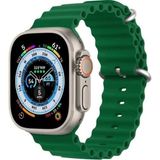 Cosmostech Akıllı Saat Watch için Uyumlu 42MM 44MM 45MM 49MM 1/2/3/4/5/6/se/7/8/ultra Akıllı Saat Silikon Kordon ve Kayışı Yeşil