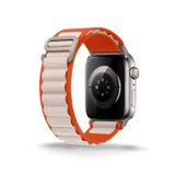 Cosmostech Akıllı Saat Watch için Uyumlu 42MM 44MM 45MM 49MM 1/2/3/4/5/6/se/7/8/ultra Çift Katman Kordon ve Kayışı Turuncu(Beyaz)