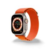 Cosmostech Akıllı Saat Watch için Uyumlu 42MM 44MM 45MM 49MM 1/2/3/4/5/6/se/7/8/ultra Çift Katman Kordon ve Kayışı Turuncu(Turuncu)