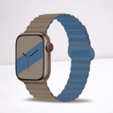 Cosmostech Akıllı Saat Watch için Uyumlu 42MM 44MM 45MM 49MM 1/2/3/4/5/6/se/7/8/ultra Magnetli Kordon ve Kayışı Bej(Mavi)