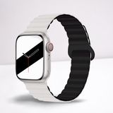Cosmostech Akıllı Saat Watch için Uyumlu 42MM 44MM 45MM 49MM 1/2/3/4/5/6/se/7/8/ultra Magnetli Kordon ve Kayışı Beyaz(Siyah)
