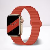 Cosmostech Akıllı Saat Watch için Uyumlu 42MM 44MM 45MM 49MM 1/2/3/4/5/6/se/7/8/ultra Magnetli Kordon ve Kayışı Kırmızı