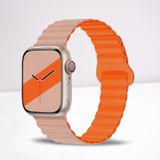 Cosmostech Akıllı Saat Watch için Uyumlu 42MM 44MM 45MM 49MM 1/2/3/4/5/6/se/7/8/ultra Magnetli Kordon ve Kayışı Pudra Pembe(Turuncu)