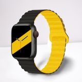 Cosmostech Akıllı Saat Watch için Uyumlu 42MM 44MM 45MM 49MM 1/2/3/4/5/6/se/7/8/ultra Magnetli Kordon ve Kayışı Siyah(Sarı)