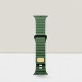 Cosmostech Akıllı Saat Watch için Uyumlu 42MM 44MM 45MM 49MM 1/2/3/4/5/6/se/7/8/ultra Silikon Kordon ve Kayışı Dalgalı Şerit Tasarım Yeşil