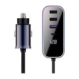 Cosmostech Araba Cakmak Şarj Cihazı 105W 5 Portlu Süper Hızlı Fast Car Charger Type-C - 4 Usb Kablo