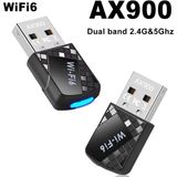 Cosmostech AX900 Wifi 6 & Bluetooth 5.4 USB Adaptör – 900 Mbps Çift Bant 2.4g/5g Kablosuz Alıcı, Sürücüsüz, WIN10/WIN11 Uyumlu