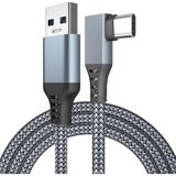Cosmostech Meta Quest 2 Sanal Gerçeklik Gözlüğü Link Kablosu 1/2 Uyumlu USB 3.2 Data Aktarım ve Şarj Kablosu Cable 5m