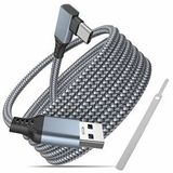 Cosmostech Meta Quest Sanal Gerçeklik Gözlüğü Için Link Kablosu 1/2/3/pro/pico Uyumlu 3.2 Hızlı Data Kablosu 5m – G Gri