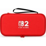 Cosmostech Nintendo Switch 2 Uyumlu Taşıma Çantası | Switch 2 Sert Kasa Koruyucu Seyahat Çantası- Kırmızı