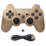 Cosmostech P3 Doubleshock Ps3 Playstation 3 İçin Uyumlu Kablosuz Titreşimli Oyun Kolu Gamepad Joystick Controller Gold