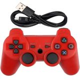 Cosmostech P3 Doubleshock PS3 Playstation 3 için Uyumlu Kablosuz Titreşimli Oyun Kolu Gamepad Joystick Controller Kırmızı