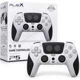 Cosmostech Play x CS-075 Kablosuz Oyun Kolu – Ps5 Pc Nintendo Switch Mobil Steam Uyumlu Wireless Gamepad Beyaz-Siyah Pixel Desenli - Beyaz - Siyah