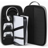 Cosmostech Pro Ps5 CD ve Dijital Model Konsol Sırt ve El Ergonomik seyahat taşıma çantası Gri
