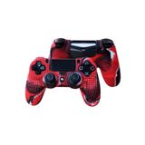 cosmostech Ps4 Controller Joystick Oyun Kolu Gamepad Uyumlu - Silikon Koruyucu cover Kırmızı Kamufla