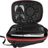 Cosmostech Ps5 Pro CD ve Dijital , Ps5 Fat CD ve Dijital ile Uyumlu Taşıma Çantası Siyah – Su Geçirmez, Sert Korumalı, Çok Bölmeli Seyahat ve Saklama Çantası