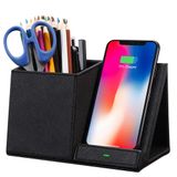 COSOOS Masa Düzenleyicili Hızlı Kablosuz Şarj Cihazı, 15/15 Pro/15 Pro Max/14/13/12/11/XS/8 Plus, Galaxy S21/S20+/S10/Note 10/Note 9/(AC Adaptörü Yok) ile Uyumlu
