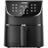 Cosorı Airfryer Sağlıklı ve Verimli 5,5 L Sıcak Hava Fritözü, 11 Ön Ayarlı, Ön Isıtma ve Sıcak Tutma Işlevleri, Dijital Dokunmatik LED Ekran, Bulaşık Makinesinde Yıkanabilir, 1700W - Siyah