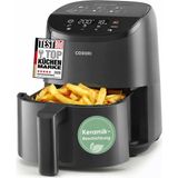 Cosori Cosorı Sıcak Hava Fritözü Küçük 2l, 1 Kişilik Mini Hava Fritözü, Kamp, seyahat ve Karavanlar Için Ideal, Hızlı, Kompakt, Yağsız, Enerji Tasarrufu, Açık Siyah, Koyu Gri