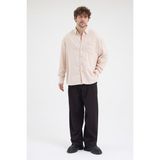 Cosplay Bambu Şamre Relax Fit Erkek Gömlek - Doğal ve Rahat Kesim - 02S-Bej