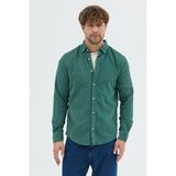 Cosplay Erkek Relax Fit Kadife Uzun Kollu Gömlek - 2XL - Cam Göbeği