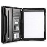 COSSINI Portföy vegan deri fermuarlı – Padfolio All-in-One – akıllı koruyucu kılıf 10,1 inç tablet kılıfı, sunum bölmesi, solar hesap makinesi, kart saklama, yazı bloğu