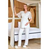 Cossy By Aqua Kadın Pijama Takımı, Krem, 44 Beden,% 96 Mikro Modal%4 Elastan