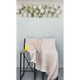 Costa 4 Kat Muslin Çocuk / Bebek Battaniyesi 120 x 120 4 Kenarı Saçaklı - Bej