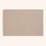 Costa Saçaklı Çizgili Pamuk %100 Pamuk Kilim 90x140 Cm Kum Rengi