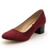 Costo Shoes 1453 Bordo Süet Kadın Topuklu Ayakkabı