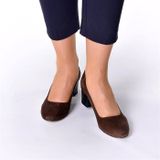 Costo Shoes 1453 Kahverengi Süet Kadın Topuklu Ayakkabı