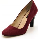 Costo Shoes 1923 Bordo Süet Kadın Topuklu Ayakkabı
