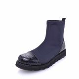 Costo Shoes 19273 Lacivert Damla Dalgıç Strech KumaşBayan Çizme