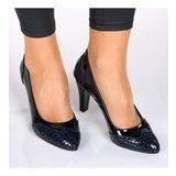 Costo Shoes 1954 Lacivert Kadın Topuklu Ayakkabı
