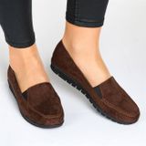 Costo Shoes 200591 Kahverengi Suet Büyük Numara Bayan Ayakkabı